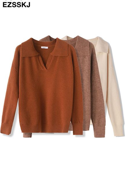 women's sweaters polo collar autumn winter sweater pullovers women loose thick cashmere sweater pullover women oversize sweater jumper, White;black
women's sweaters polo collar autumn winter sweater pullovers women loose thick cashmere sweater pullover women oversize sweater jumper, White;black
