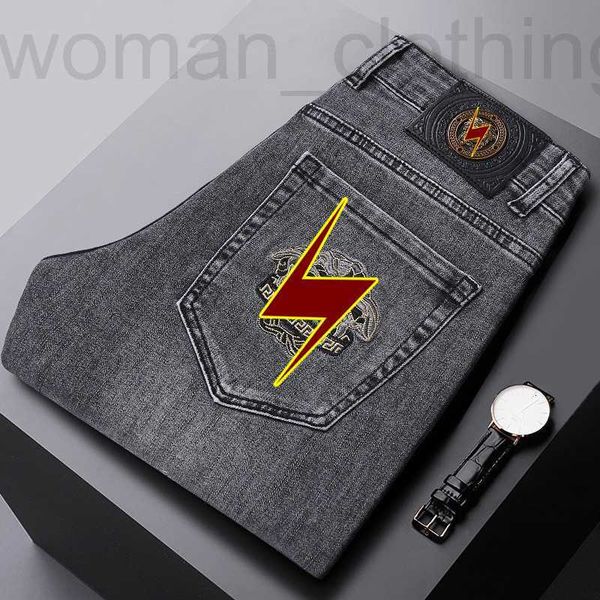 men's jeans designer spring and summer slim jeans men's new gray soft personality small leg straight trousers men knol, Blue
men's jeans designer spring and summer slim jeans men's new gray soft personality small leg straight trousers men knol, Blue