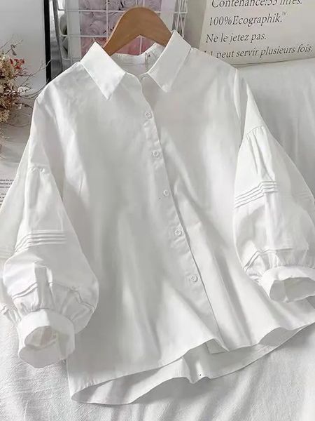 jmprs sweet puff three quarter sleeve women shirts casual white fall button up korean fashion turn down collar loose 230302
jmprs sweet puff three quarter sleeve women shirts casual white fall button up korean fashion turn down collar loose 230302
