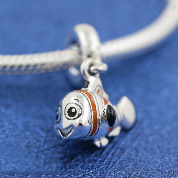 925 sterling silver nemo fish dangle pendant bead fits european jewelry pandora style charm bracelets, Black
925 sterling silver nemo fish dangle pendant bead fits european jewelry pandora style charm bracelets, Black