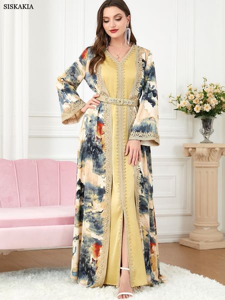 ethnic clothing elegant floral printed guipure lace panel belted dress luxury twopiece long dresses abayas for women muslim sets ramadan 230, Red
ethnic clothing elegant floral printed guipure lace panel belted dress luxury twopiece long dresses abayas for women muslim sets ramadan 230, Red