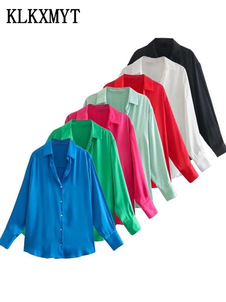 women's blouses shirts klkxmyt traf women's shirt spring autumn fashion satin soft casual blouses loose streetwear vintage shirts, White
women's blouses shirts klkxmyt traf women's shirt spring autumn fashion satin soft casual blouses loose streetwear vintage shirts, White