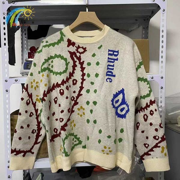 heavy fabric autumn winter warm rhude knitted sweater men women 1 1 cashew flower jacquard rhude sweatshirts pullover, White;black
heavy fabric autumn winter warm rhude knitted sweater men women 1 1 cashew flower jacquard rhude sweatshirts pullover, White;black