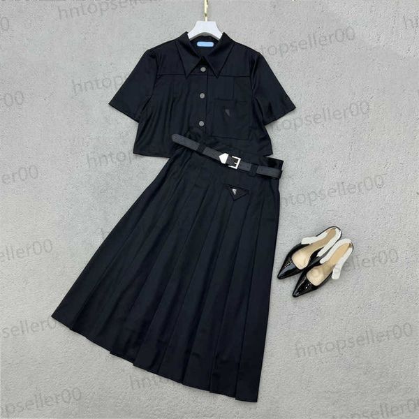 designer womens two piece black dresses sets spring summer loose lapel casual short-sleeved suit with solid color pleated skirt suit classic, White
designer womens two piece black dresses sets spring summer loose lapel casual short-sleeved suit with solid color pleated skirt suit classic, White