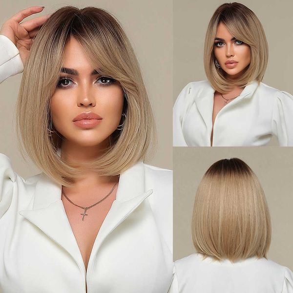 synthetic wigs easihair short blonde bob hair synthetic wig brown ombre natural for women with bangs cosplay daily heat resistant fiber 2302, Black
synthetic wigs easihair short blonde bob hair synthetic wig brown ombre natural for women with bangs cosplay daily heat resistant fiber 2302, Black