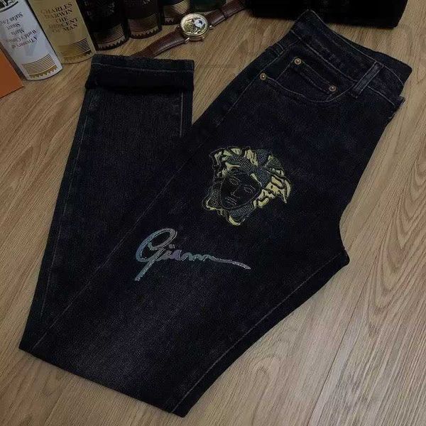 men's jeans designer embroidered jeans men's summer thin straight loose trend light color trousers lq5t, Blue
men's jeans designer embroidered jeans men's summer thin straight loose trend light color trousers lq5t, Blue
