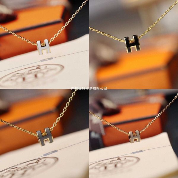 fashion designer h v gold necklace mini poph black and white milk tea enamel lacquered collarbone chain, Silver
fashion designer h v gold necklace mini poph black and white milk tea enamel lacquered collarbone chain, Silver