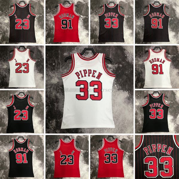 printed vintage basketball jerseys 33 scottie 91 dennis pippen rodman #23 motion breathable sport jersey, Black;red
printed vintage basketball jerseys 33 scottie 91 dennis pippen rodman #23 motion breathable sport jersey, Black;red