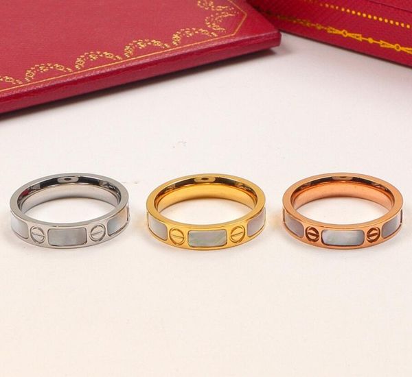 love ring designer rings for women men ring wedding gold band luxury jewelry accessories titanium steel gold-plated never fade not allergic, Silver