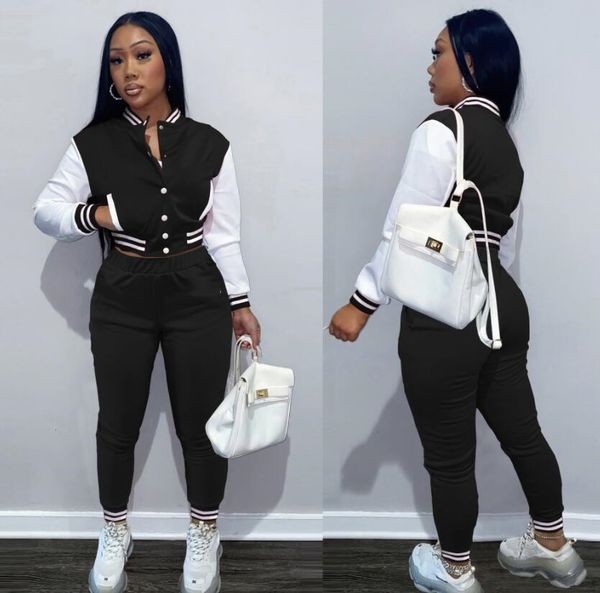 women's tracksuits autumn luxury brands patchwork sports casual bomber two-piece letter print long sleeve suit, Gray
women's tracksuits autumn luxury brands patchwork sports casual bomber two-piece letter print long sleeve suit, Gray