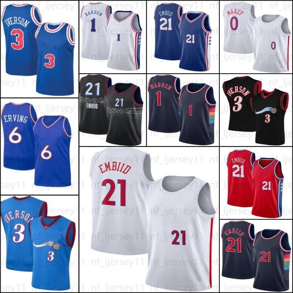 1 james harden joel 21 embiid jersey basketball tyrese 0 maxey throwback 3 allen julius iverson erving jersey, Black;red
1 james harden joel 21 embiid jersey basketball tyrese 0 maxey throwback 3 allen julius iverson erving jersey, Black;red