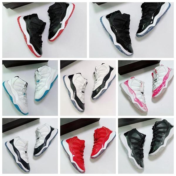 2022 luxurys jumpman 11s kids basketball shoes bred low white concord legend blue pantone ovo grey snake skin boys girl trainers, Black
2022 luxurys jumpman 11s kids basketball shoes bred low white concord legend blue pantone ovo grey snake skin boys girl trainers, Black