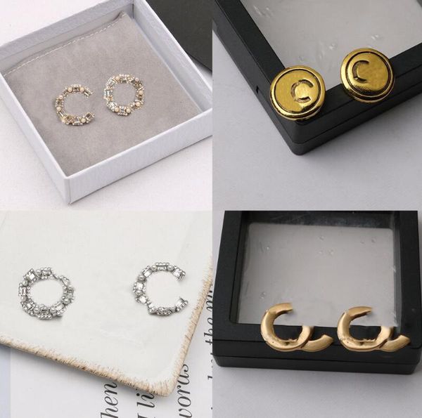 mixed simple 18k gold plated silver letters stud brand designers geometric famous women round crystal rhinestone earring wedding party jewel, Golden;silver
mixed simple 18k gold plated silver letters stud brand designers geometric famous women round crystal rhinestone earring wedding party jewel, Golden;silver