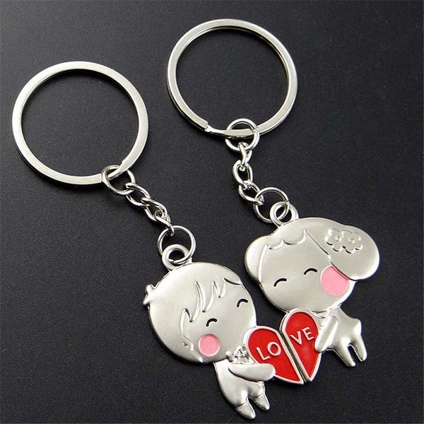 key rings 2pcs cute metal cartoon doll heart keychain romantic love letter couple keyring for women men valentine's day gifts r230311, Slivery;golden
key rings 2pcs cute metal cartoon doll heart keychain romantic love letter couple keyring for women men valentine's day gifts r230311, Slivery;golden