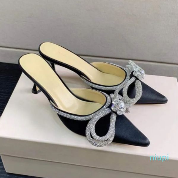mach slippers satin bow pumps crystal embellished evening shoes 6.5cm stiletto heels sandals women medium luxury designers ankle strap dress, Black
mach slippers satin bow pumps crystal embellished evening shoes 6.5cm stiletto heels sandals women medium luxury designers ankle strap dress, Black