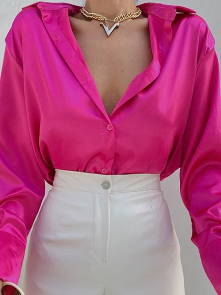 womens blouses shirts women elegant satin solid long sleeve female chic vintage blue green casual loose fitting buttons down 230302, White
womens blouses shirts women elegant satin solid long sleeve female chic vintage blue green casual loose fitting buttons down 230302, White