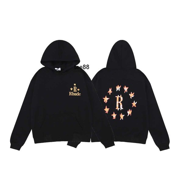 small crowd beauty playful five-star printed hip hop casual hooded sweater for male and female lovers, Black
small crowd beauty playful five-star printed hip hop casual hooded sweater for male and female lovers, Black