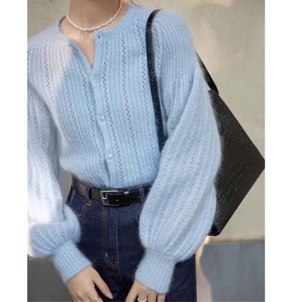 women's knits tees limiguyue mohair knit cardigan women vintage french sweater gentle blue knitwear loose round neck coat lantern sleev, White
women's knits tees limiguyue mohair knit cardigan women vintage french sweater gentle blue knitwear loose round neck coat lantern sleev, White