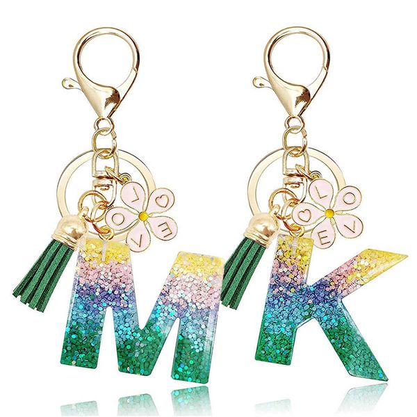 key rings colorful sequins filled 26 letters keychain with pink flower women girls handbag ornament green tassel initial alphabet key ring r, Slivery;golden
key rings colorful sequins filled 26 letters keychain with pink flower women girls handbag ornament green tassel initial alphabet key ring r, Slivery;golden