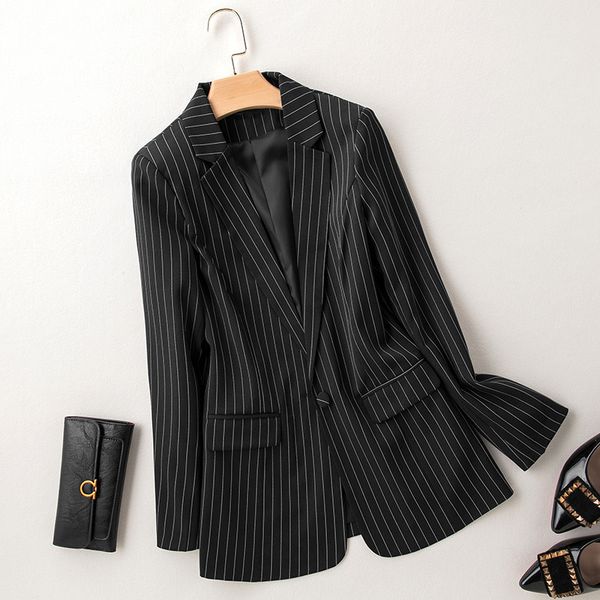 women's suits blazers womens coat business suits spring autumn stripe women blazers jackets slim long-sleeve blazer women suit 5xl 6xl, White;black
women's suits blazers womens coat business suits spring autumn stripe women blazers jackets slim long-sleeve blazer women suit 5xl 6xl, White;black