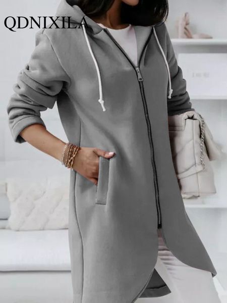 women's hoodies sweatshirts women's autumn and winter personality street sweater zipper hooded long sweater with velvet womens win, Black
women's hoodies sweatshirts women's autumn and winter personality street sweater zipper hooded long sweater with velvet womens win, Black