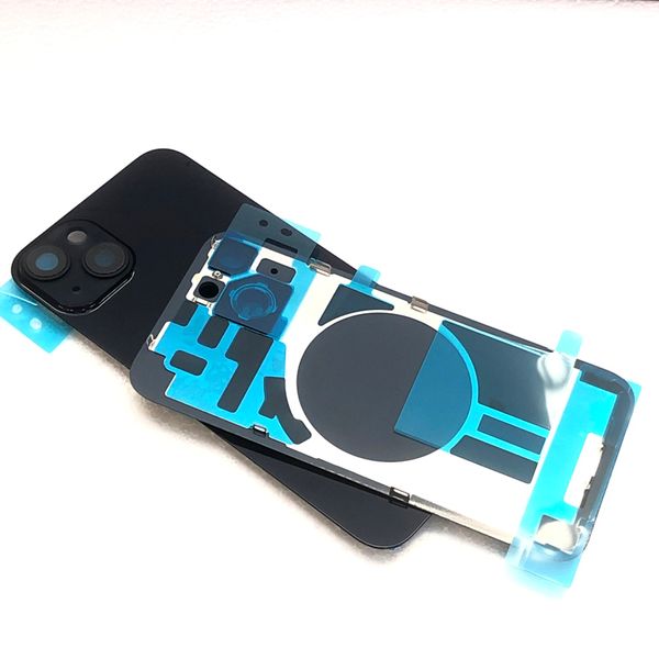 

OEM Cell Phone Housings House For Iphone 14 Plus Big Hole Back Glass Replacement Battery Door Glasses Cover with Integrated Camera Lens Installation Multicolor US AU