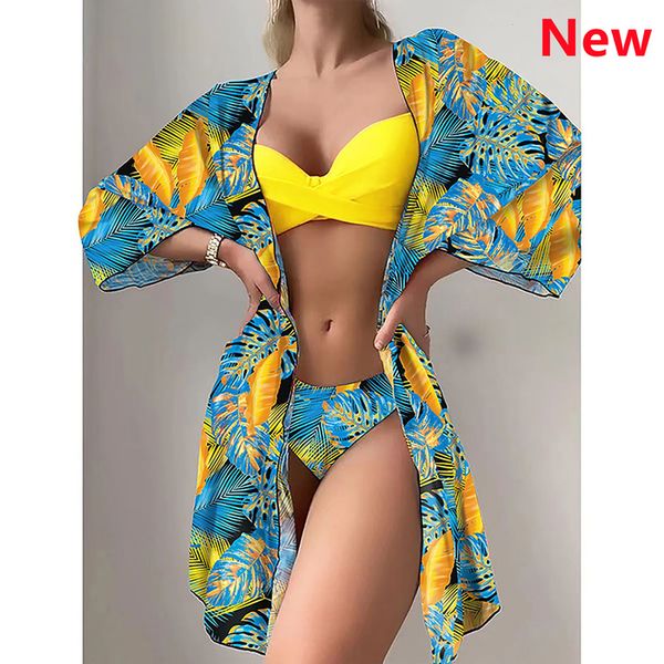 women's swimwear bikini set women three pieces swimsuit cover up swimwear push up twist print long sleeve biquini beach bathing suit 23, White;black
women's swimwear bikini set women three pieces swimsuit cover up swimwear push up twist print long sleeve biquini beach bathing suit 23, White;black