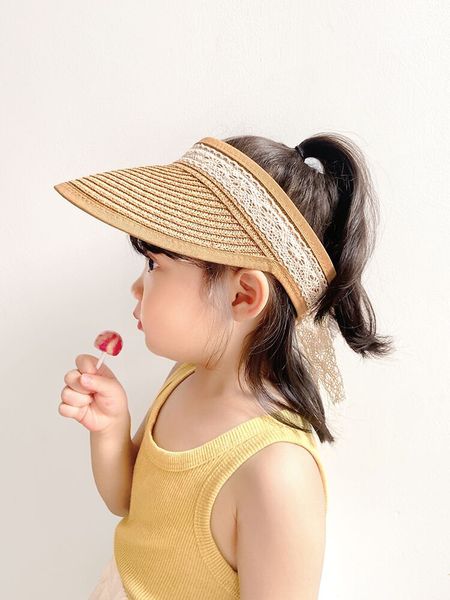 m574 children girls straw hats summer sunscreen kids baby lace empty shade caps cool sun hats, Yellow
m574 children girls straw hats summer sunscreen kids baby lace empty shade caps cool sun hats, Yellow