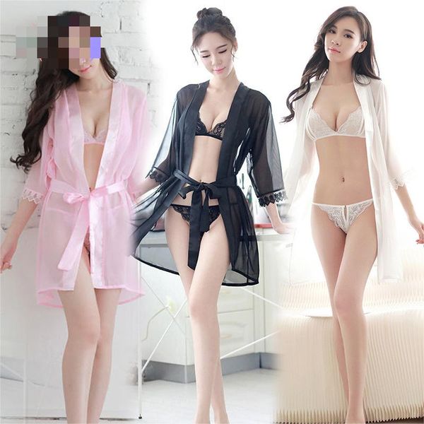 pyjamas perspective temptation three-point style open file nightdress lace pajamas, underwear three-color suit, Black;white
pyjamas perspective temptation three-point style open file nightdress lace pajamas, underwear three-color suit, Black;white