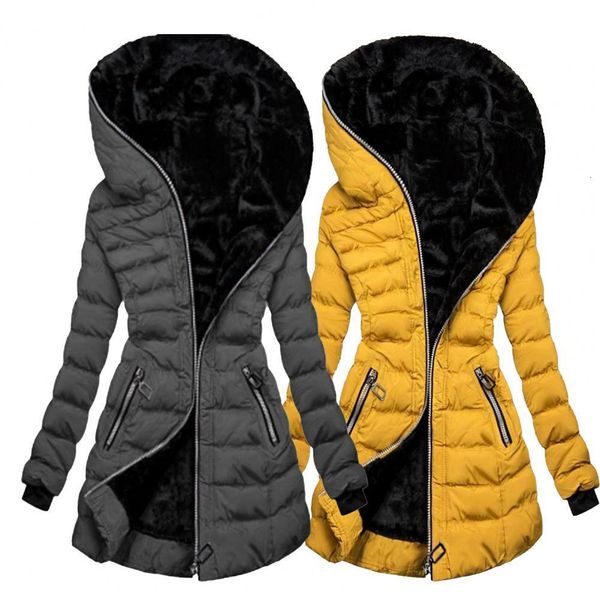 women's jackets women coat long sleeve slim waist thick elastic cuff quilted lady winter overcoat for home 230302, Black;brown
women's jackets women coat long sleeve slim waist thick elastic cuff quilted lady winter overcoat for home 230302, Black;brown