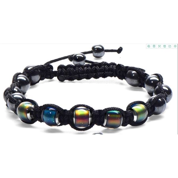 chain thw3 black white natural lava stone tiger eye beaded yoga bracelets 230301