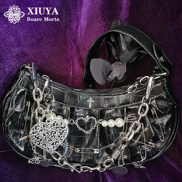 evening bags xiuya harajuku gothic shoulder women vintage cross clip pearl chain goth pleated dumplings handbag woman clutch 230301
evening bags xiuya harajuku gothic shoulder women vintage cross clip pearl chain goth pleated dumplings handbag woman clutch 230301