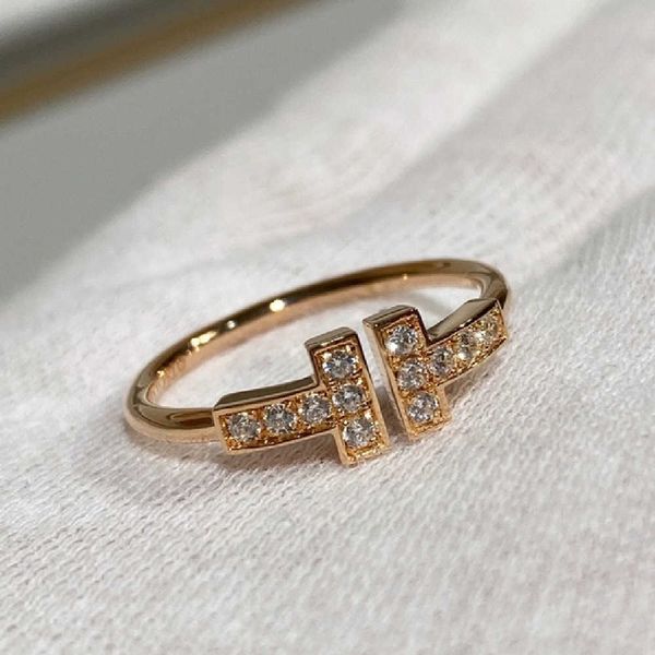 high-quality seiko valley ailing same style double t ring with 18k rose gold three diamond tee small family design couple, Silver
high-quality seiko valley ailing same style double t ring with 18k rose gold three diamond tee small family design couple, Silver