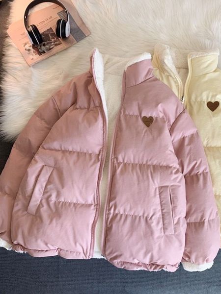 women's jackets jmprs cute embroidery women parkas coat winter thick hairy korean loose warm jacket double sided design pink student cl, Black;brown
women's jackets jmprs cute embroidery women parkas coat winter thick hairy korean loose warm jacket double sided design pink student cl, Black;brown