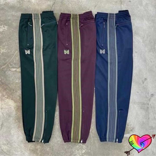 men's pants 2022 needles pencil pants men women 1 1 leg zipper needles pants butterfly embroidered double stripe trousers t230302, Black
men's pants 2022 needles pencil pants men women 1 1 leg zipper needles pants butterfly embroidered double stripe trousers t230302, Black
