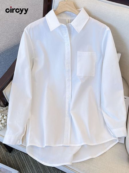 circyy blouse women shirts white turn down collar pockets basic clothe fashion long sleeve loose solid button up shirt 230302
circyy blouse women shirts white turn down collar pockets basic clothe fashion long sleeve loose solid button up shirt 230302