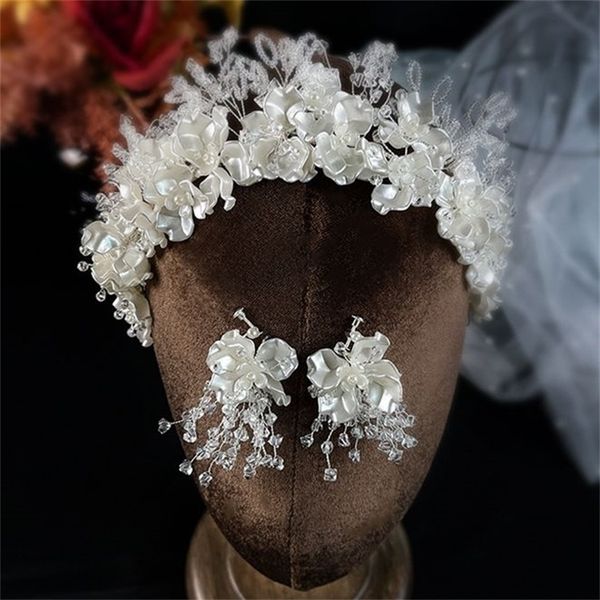 wedding hair jewelry ceremic flower bead crown beaded crystal band earrings suit heavy bride 230301, Slivery;golden
wedding hair jewelry ceremic flower bead crown beaded crystal band earrings suit heavy bride 230301, Slivery;golden