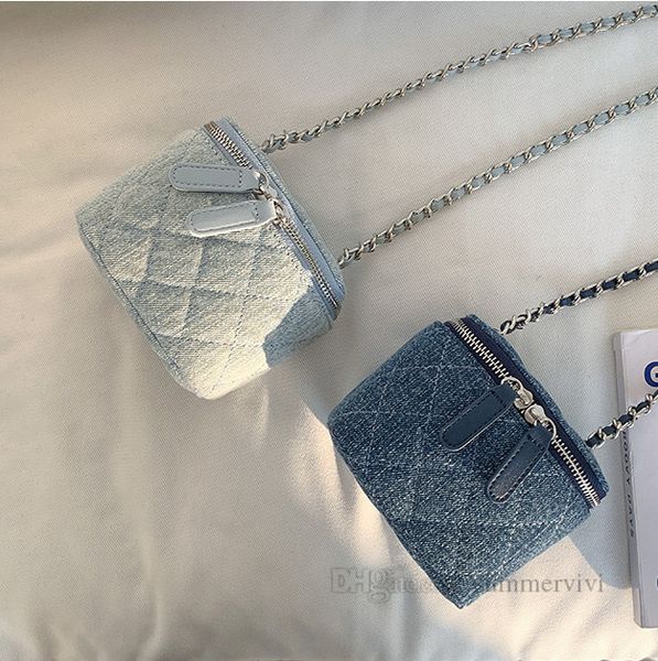 vintage style children denim handbags girls diamond lattice quilted one shoulder bucket bags kids crossbody square box cosmetics bag z0570, Black
vintage style children denim handbags girls diamond lattice quilted one shoulder bucket bags kids crossbody square box cosmetics bag z0570, Black