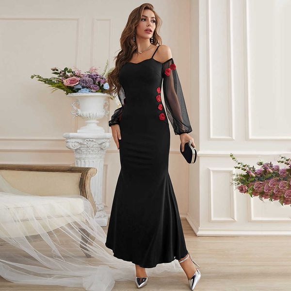 women's casual dresses zg-21805 suspender dresses with buttocks off-the-shoulder long-sleeved embroidered mh fishtail skirt, Black;gray
women's casual dresses zg-21805 suspender dresses with buttocks off-the-shoulder long-sleeved embroidered mh fishtail skirt, Black;gray
