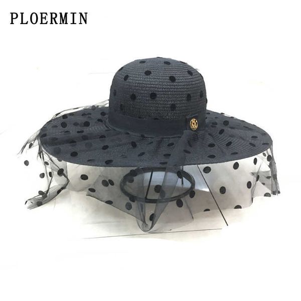 wide brim hats 2020 new dot mesh sun hat big brim ladies summer straw hat youth hats for women church elegant sun hats beach cap j230301, Blue;gray
wide brim hats 2020 new dot mesh sun hat big brim ladies summer straw hat youth hats for women church elegant sun hats beach cap j230301, Blue;gray