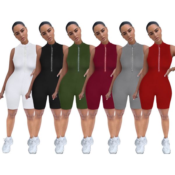 2023 designer summer rompers women sleeveless jumpsuits casual solid zipper bodycon playsuits one piece outfits overalls bulk wholesale clot, Black;white
2023 designer summer rompers women sleeveless jumpsuits casual solid zipper bodycon playsuits one piece outfits overalls bulk wholesale clot, Black;white