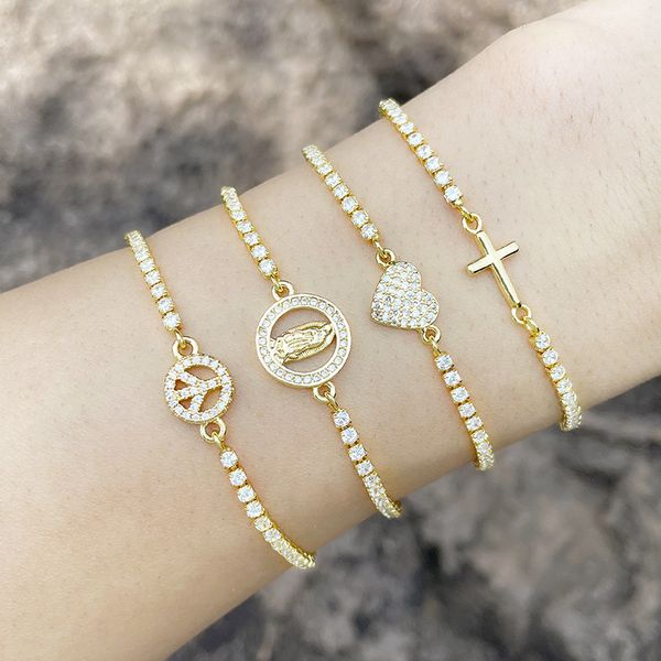 designer simple personality set diamond pull bracelet ins tide cross love virgin bracelet gift wholesale, Golden;silver
designer simple personality set diamond pull bracelet ins tide cross love virgin bracelet gift wholesale, Golden;silver