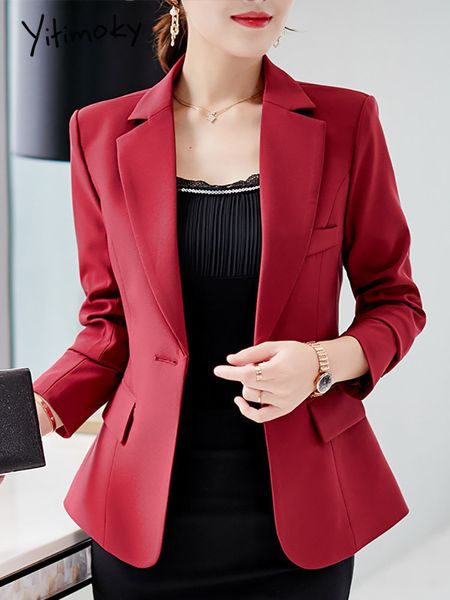 women's suits blazers yitimoky korean fashion slim blazers for women single button chic suits office ladies long sleeve elegant casual, White;black
women's suits blazers yitimoky korean fashion slim blazers for women single button chic suits office ladies long sleeve elegant casual, White;black
