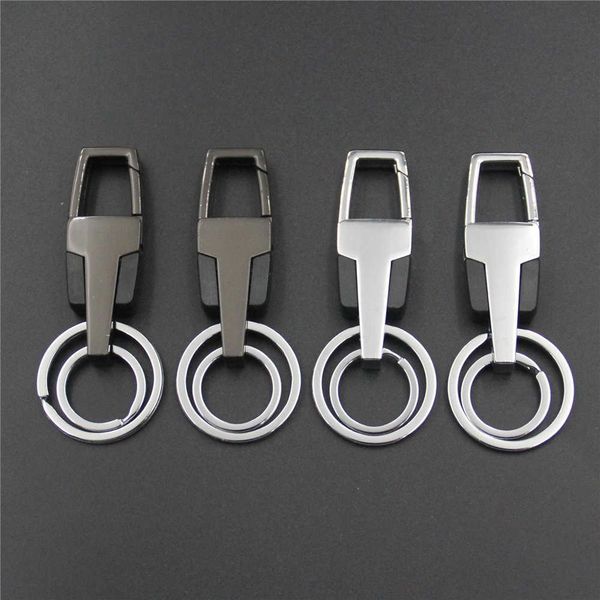 key rings men's simple waist buckle business double ring keychain car key holder classic key ring men fashion accessories r230301, Slivery;golden
key rings men's simple waist buckle business double ring keychain car key holder classic key ring men fashion accessories r230301, Slivery;golden