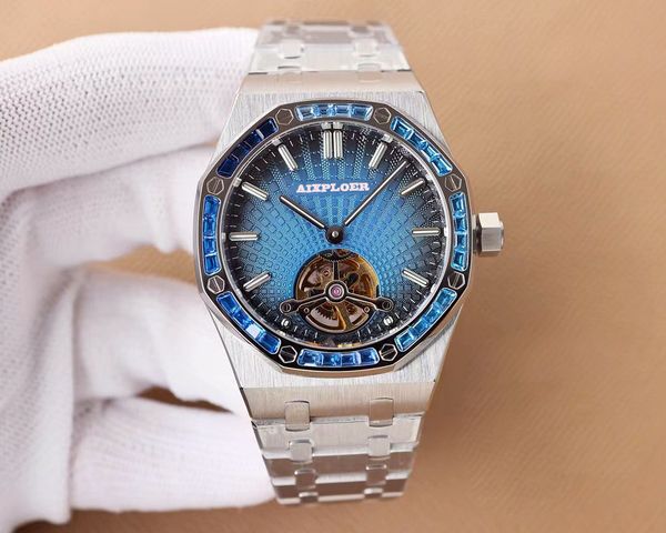 mens diamond tourbillon watches automatic mechanical movement watch full stainless steel waterproof luminous luxury designer wristwatches, Slivery;brown
mens diamond tourbillon watches automatic mechanical movement watch full stainless steel waterproof luminous luxury designer wristwatches, Slivery;brown