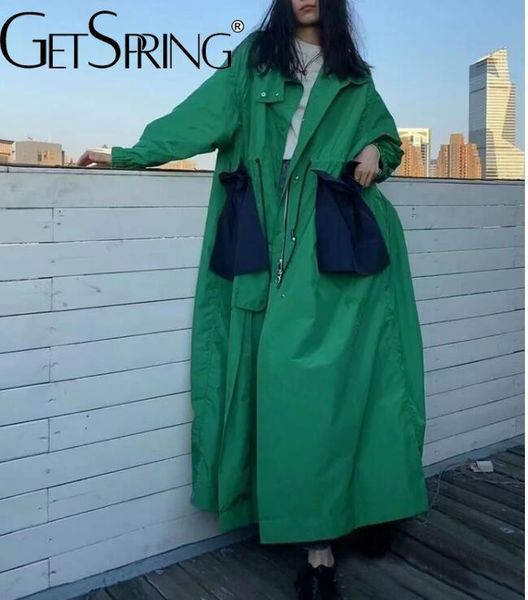 womens trench coats getspring spring coat overcoat asymmetry color matching long windbreaker 230302, Tan;black
womens trench coats getspring spring coat overcoat asymmetry color matching long windbreaker 230302, Tan;black