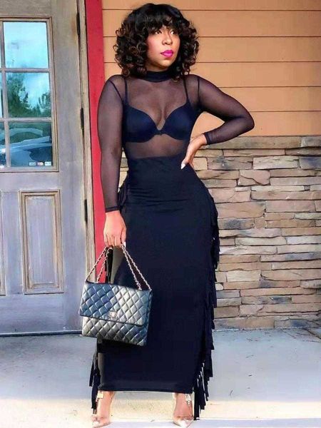 womens mesh dress tassel skirt plus size two piece suit, White
womens mesh dress tassel skirt plus size two piece suit, White