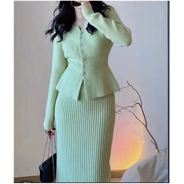 two piece dress solid color slimfit cardigan sweater womens bag hip lady like woman lightly mature knitted twopiece suit skirt 230302, White
two piece dress solid color slimfit cardigan sweater womens bag hip lady like woman lightly mature knitted twopiece suit skirt 230302, White