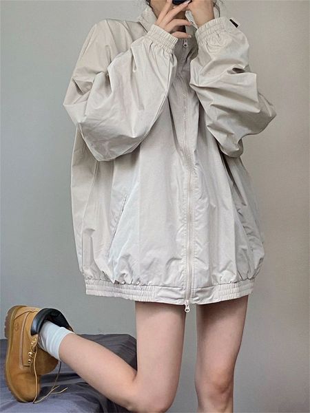 women's jackets qweek y2k gray windbreaker women korean fashion oversized basic zip up outerwear female streetwear harajuku retro coat, Black;brown
women's jackets qweek y2k gray windbreaker women korean fashion oversized basic zip up outerwear female streetwear harajuku retro coat, Black;brown