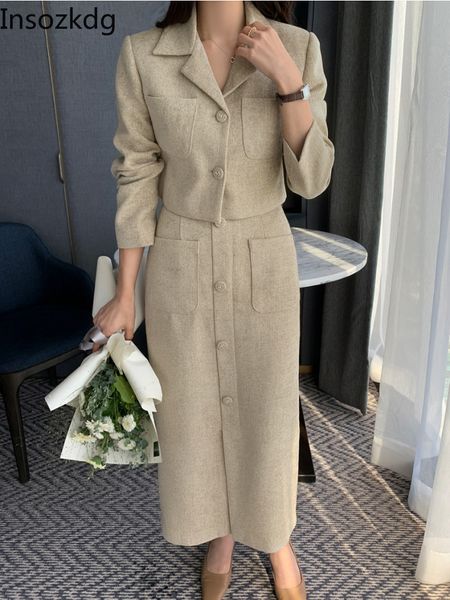 two piece dress insozkdg elegant tweed twopiece skirts blazer suits stylilsh long sleeve short jacket coat high waist back zipper midi skirt, White
two piece dress insozkdg elegant tweed twopiece skirts blazer suits stylilsh long sleeve short jacket coat high waist back zipper midi skirt, White